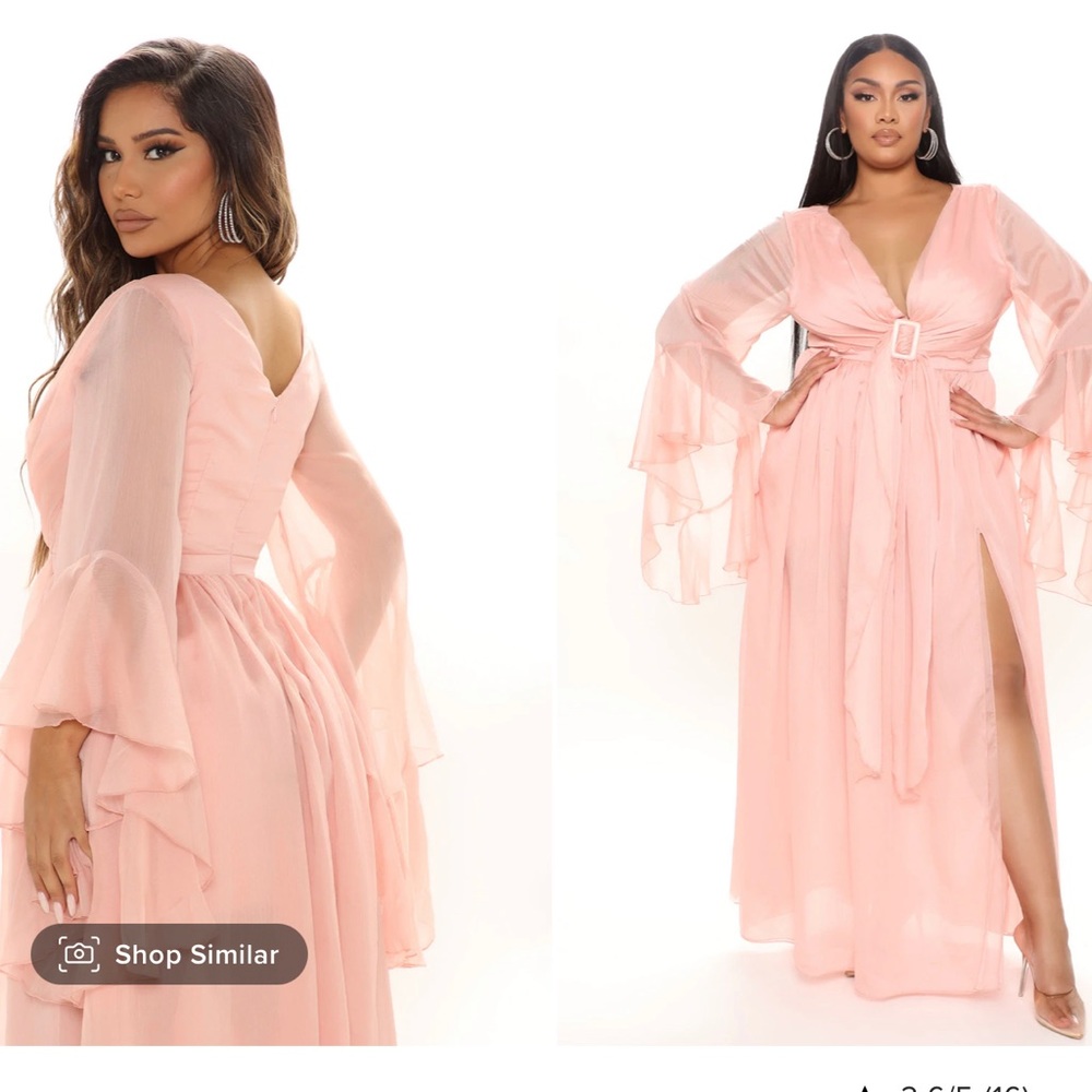 NWT FASHION NOVA Blush Pink Maxi Dress ( Just A Formality )